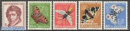 Switzerland 1955 Pro Juventute 5v, Mint NH, Nature - Butterflies - Insects - Nuevos