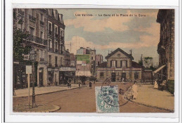 LES VALLEES : La Gare Et La Place De La Gare (toillée) - Tres Bon Etat - Andere & Zonder Classificatie
