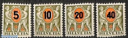 Switzerland 1937 Postage Due Overprints 4v, Mint NH - Sonstige & Ohne Zuordnung