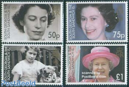 South Georgia / Falklands Dep. 2006 Elizabeth II 80th Birthday 4v, Mint NH, History - Nature - Kings & Queens (Royalty.. - Royalties, Royals