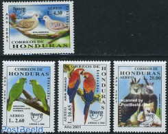 Honduras 2000 UPAEP 4v, Birds, Mint NH, Nature - Animals (others & Mixed) - Birds - Parrots - U.P.A.E. - Honduras