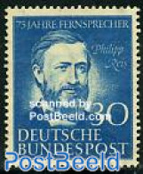 Germany, Federal Republic 1952 P. Reis 1v, Unused (hinged), Science - Inventors - Physicians - Telephones - Unused Stamps