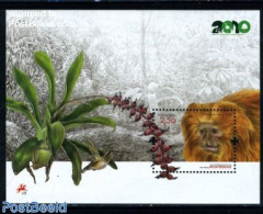 Portugal 2010 Int. Year Of Biodiversity S/s, Mint NH, Nature - Animals (others & Mixed) - Flowers & Plants - Monkeys - Nuevos