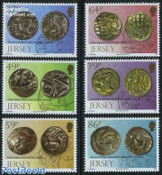 Jersey 2011 Archaeology, Coins 6v, Mint NH, History - Various - Archaeology - Money On Stamps - Arqueología