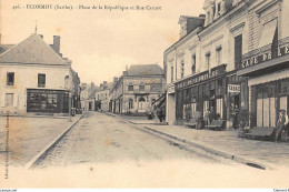 ECOMMOY : Place De La Republique Et Rue Carnot - Tres Bon Etat - Ecommoy