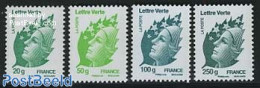 France 2011 Green Letters 4v, Mint NH - Nuevos