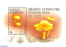 Antigua & Barbuda 1996 Mushrooms S/s, Mint NH, Nature - Mushrooms - Champignons