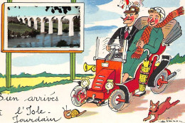 ISLE JOURDAIN : Illustration Jean De Pressac, Bien Arrivés, Voiture - Tres Bon Etat - L'Isle Jourdain