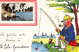 ISLE JOURDAIN : Illustration Jean De Pressac, La Peche Est Bonne - Tres Bon Etat - L'Isle Jourdain