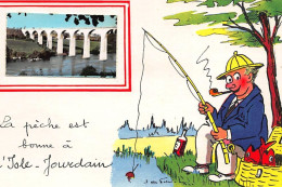 ISLE JOURDAIN : Illustration Jean De Pressac, La Peche Est Bonne - Tres Bon Etat - L'Isle Jourdain