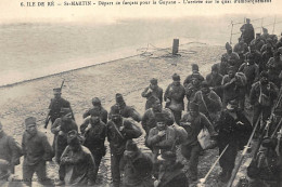 SAINT-MARTIN : Depart De Forcats Pour La Guyane, L'arrivée Sur Le Quai D'embarquement - Tres Bon Etat - Saint-Martin-de-Ré