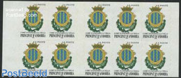Andorra, French Post 2000 Coat Of Arms Foil Booklet, Mint NH, History - Coat Of Arms - Stamp Booklets - Ungebraucht