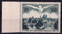 FRANCE - Poste Aérienne - N° 20, Bdf: 500f. Vert Foncé  Paris  Neufs ** De 1947 - 1927-1959 Ungebraucht