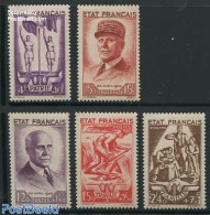 France 1943 Petain 87th Birthday 5v, Mint NH - Unused Stamps