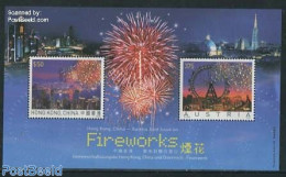 Hong Kong 2006 Fireworks S/s (2 Countries), Mint NH, Various - Fairs - Joint Issues - Other Material Than Paper - Art .. - Ongebruikt