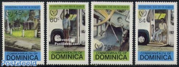 Dominica 1981 Int. Year Disabled People 4v, Mint NH, Health - Religion - Transport - Automobiles - Cars