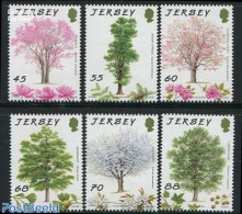 Jersey 2012 Trees 6v, Mint NH, Nature - Trees & Forests - Rotary Club
