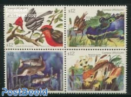 Uruguay 2012 Spring, Animals 4v [+], Mint NH, Nature - Birds - Crocodiles - Frogs & Toads - Sea Mammals - Uruguay