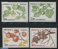 Monaco 1981 Four Seasons 4v (from S/s), Mint NH, Nature - Flowers & Plants - Fruit - Trees & Forests - Unused Stamps