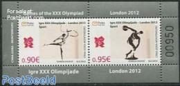Montenegro 2012 Olympic Games London S/s, Mint NH, Sport - Gymnastics - Olympic Games - Gimnasia