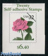 United States Of America 1995 Pink Rose Booklet S-a, Mint NH, Nature - Flowers & Plants - Roses - Stamp Booklets - Nuovi