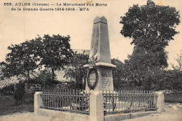 AULON : Le Monuments Aux Morts De La Grande Guerre 1914-1918 - Bon état (leger Pli) - Sonstige & Ohne Zuordnung