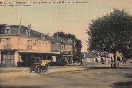 MONPONT : Place Gambetta - Route Bordeaux - Périgueux (grand Café Du Commerce - Automobile)- Très Bon état - Otros & Sin Clasificación