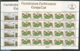 Liechtenstein 1977 Europa 2 M/ss, Mint NH, History - Various - Europa (cept) - Maps - Unused Stamps
