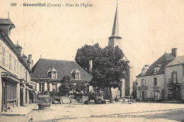 GENOUILLAT : Place De L'église - Très Bon état - Otros & Sin Clasificación