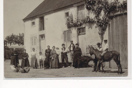 CARTE PHOTO A LOCALISER : Interieur De Ferme, Ane, Poules, Chevre - Etat - Foto's