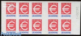 France 1999 The Euro Foil Booklet, Mint NH, History - Europa Hang-on Issues - Stamp Booklets - Neufs