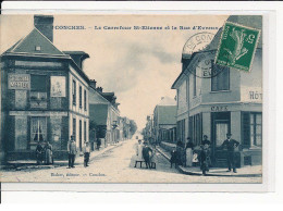 CONCHES : Le Carrefour St-Etienne Et La Rue D'Evreux - Très Bon état - Conches-en-Ouche