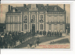 GASNY : Assemblée Générale Des Sapeurs-Pompiers, L'Arrivée Du Défilé à La Mairie - Très Bon état - Autres & Non Classés