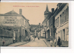 MAINEVILLE : La Rue Du Pavé Et L'Eglise - Très Bon état - Autres & Non Classés