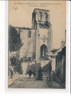 MEHUN-sur-YEVRE : L'Eglise Incendiée Par La Foudre En 1910, Le Porche - Très Bon état - Mehun-sur-Yèvre