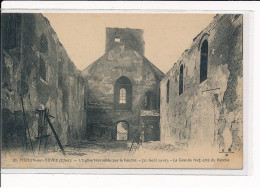 MEHUN-sur-YEVRE : L'Eglise Incendiée Par La Foudre (1910), La Grande Nef, Côté Du Porche - Très Bon état - Mehun-sur-Yèvre