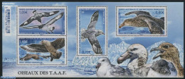 French Antarctic Territory 2016 Birds S/s, Mint NH, Nature - Birds - Birds Of Prey - Unused Stamps