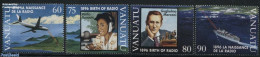 Vanuatu 1996 Radio Centenary 4v, Mint NH, Performance Art - Science - Transport - Radio And Television - Telecommunica.. - Télécom