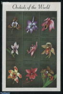 Grenada Grenadines 1998 Orchids 9v M/s, Mint NH, Nature - Orchids - Grenada (1974-...)