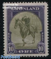 Greenland 1945 10o, Stamp Out Of Set, Mint NH, Nature - Horses - Unused Stamps