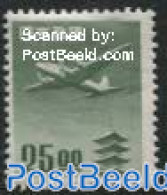 Japan 1951 25.00, Stamp Out Of Set, Unused (hinged), Transport - Aircraft & Aviation - Ongebruikt