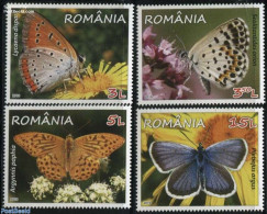 Romania 2016 Butterflies 4v, Mint NH, Nature - Butterflies - Flowers & Plants - Unused Stamps