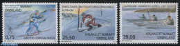 Greenland 2016 Sports 3v, Mint NH, Sport - Transport - Kayaks & Rowing - Skiing - Sport (other And Mixed) - Ships And .. - Ongebruikt