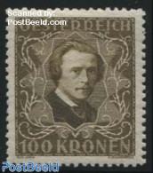 Austria 1922 100Kr, Perf. 11.5, Stamp Out Of Set, Mint NH, Performance Art - Music - Unused Stamps