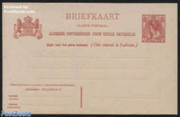 Netherlands 1905 Postcard 5c, 4 Address Lines, Unused Postal Stationary - Lettres & Documents