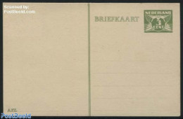 Netherlands 1928 Postcard 3c Green, Unused Postal Stationary - Lettres & Documents