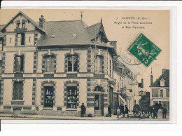 CLOYES : Angle De La Place Gambetta Et Rue Nationale - Très Bon état - Cloyes-sur-le-Loir