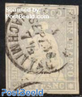 Switzerland 1854 1 Franc, Violetgrey, Used, Used Stamps - Usati