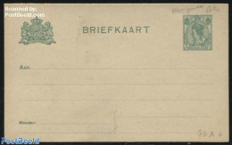 Netherlands 1919 Postcard 3c, Yellow Paper, Short Dividing Line, Unused Postal Stationary - Covers & Documents