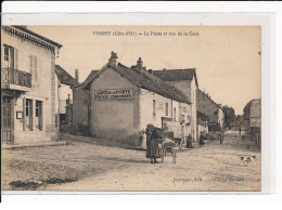 VERREY : La Poste Et Rue De La Gare - Très Bon état - Sonstige & Ohne Zuordnung